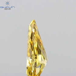 0.07 CT Pear Shape Natural Diamond Orange Yellow Color VS1 Clarity (3.84 MM)