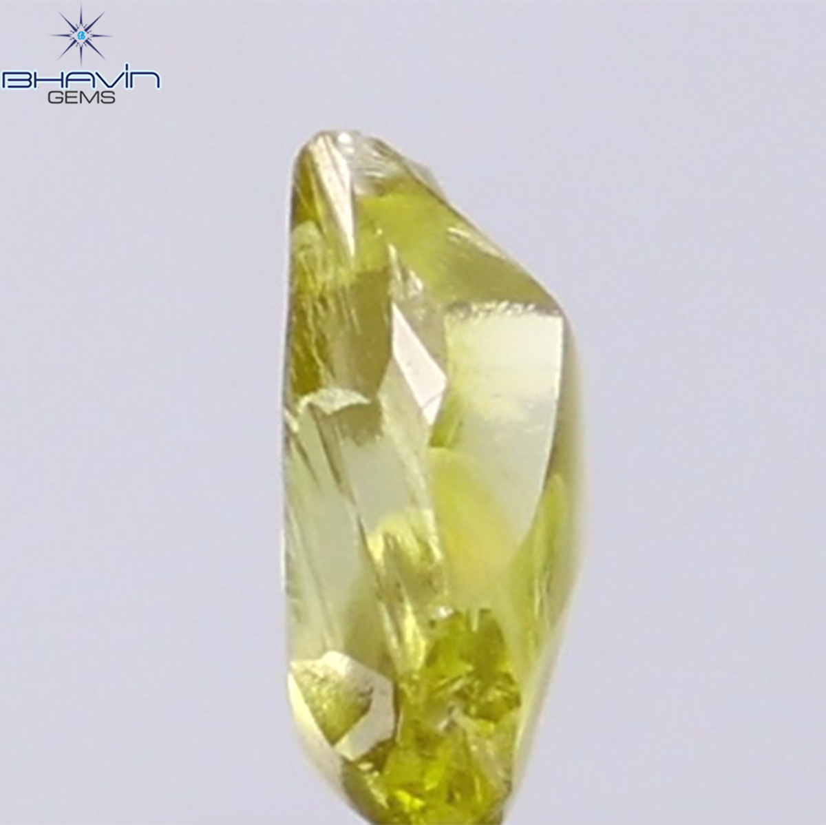 0.99 CT Natural Rough Diamond Enhanced Yellow Color Clarity VS (7.09 MM)