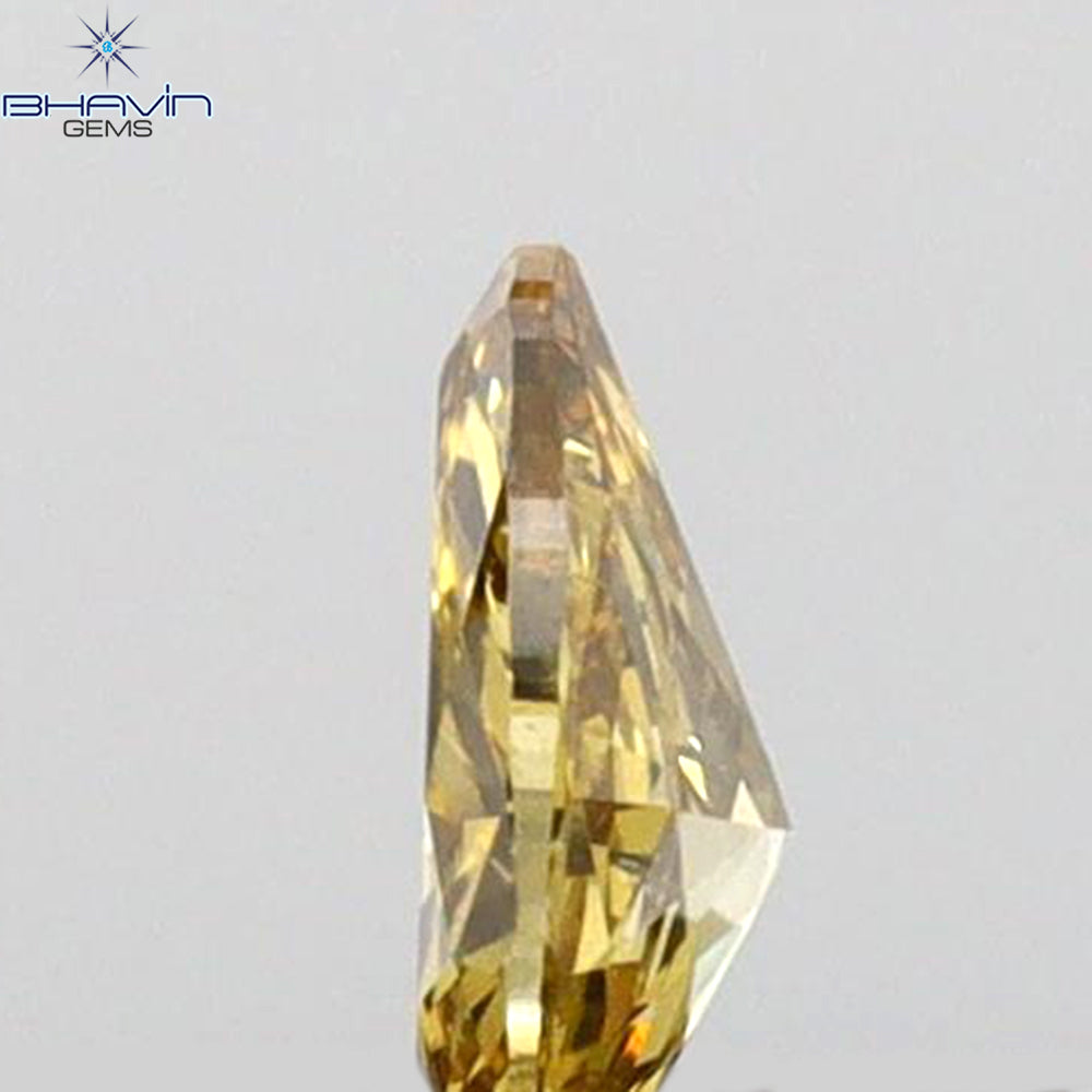 0.14 CT Pear Shape Natural Diamond Green (Chameleon) Color VS2 Clarity (4.43 MM)