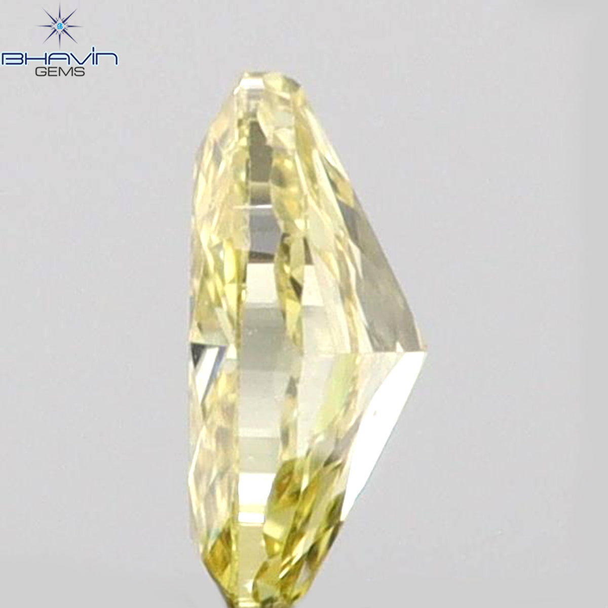 0.08 CT オーバルシェイプ 天然ダイヤモンド イエローカラー VS1 クラリティ (3.44 MM)