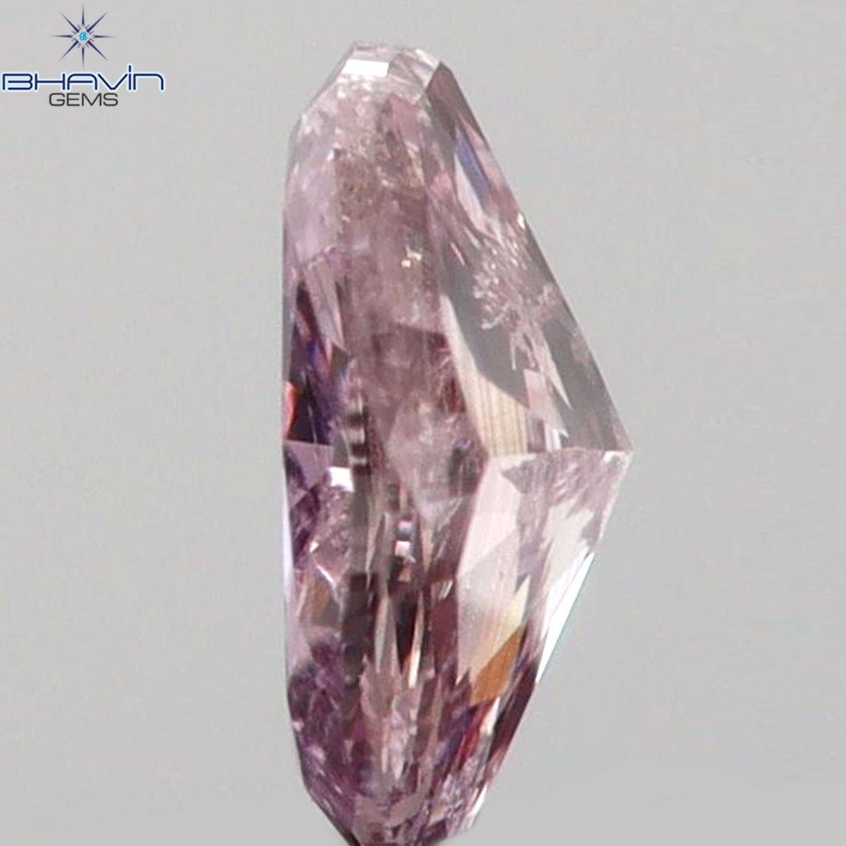 0.10 CT オーバルシェイプ 天然ダイヤモンド ピンクカラー SI2 クラリティ (3.63 MM)