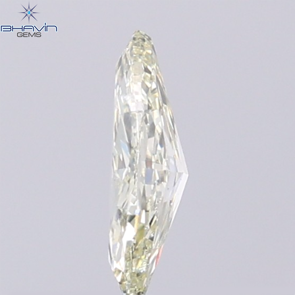 0.57 CT Marquise Diamond Natural Yellow Color SI1 Clarity (8.33 MM)