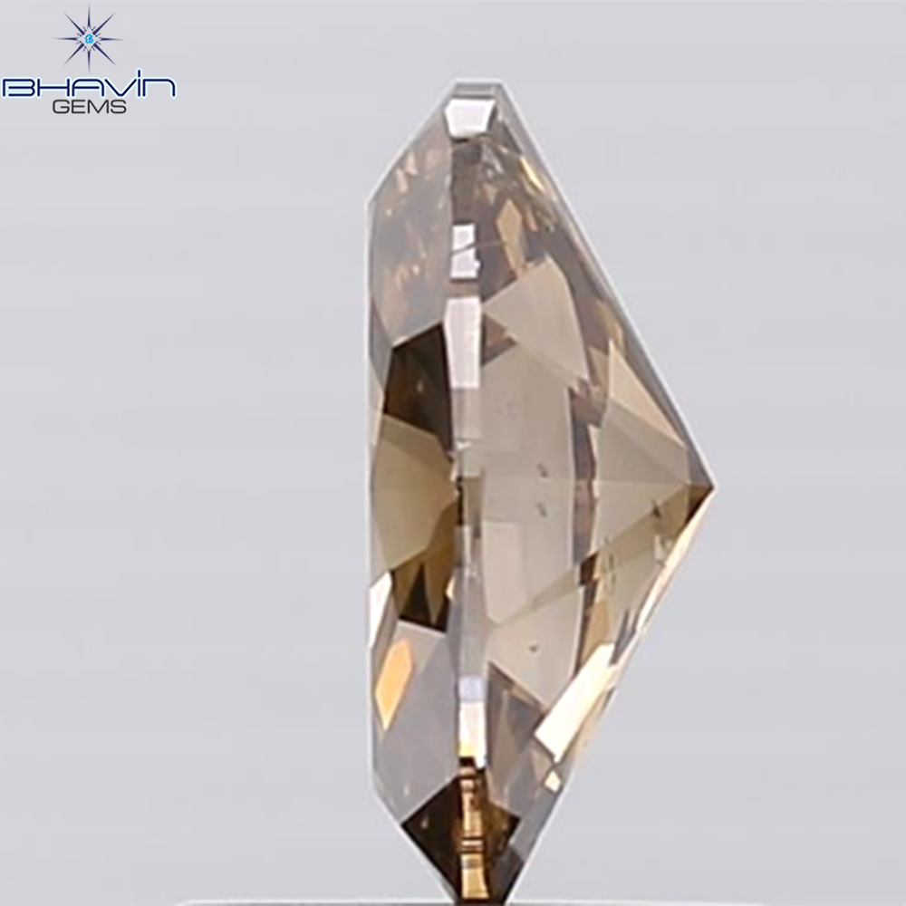 1.07 CT Oval Shape Natural Diamond Brown Color SI2 Clarity (8.17 MM)