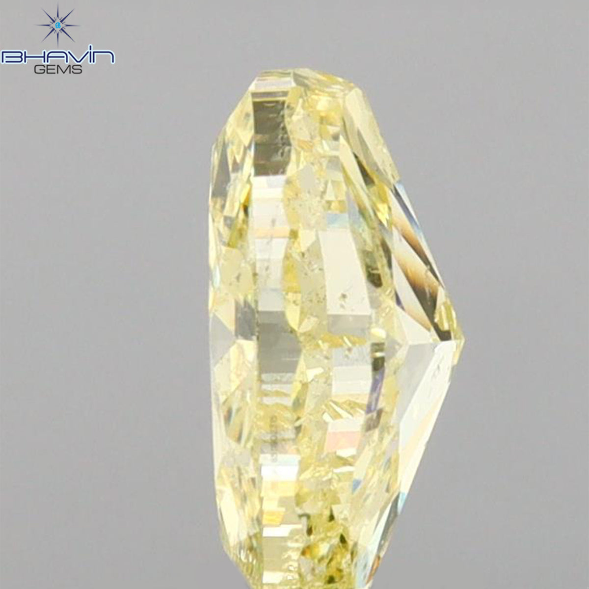 GIA Certified 1.02 CT Natural Oval Diamond Fancy Yellow Color Clarity I2 (7.45 MM)