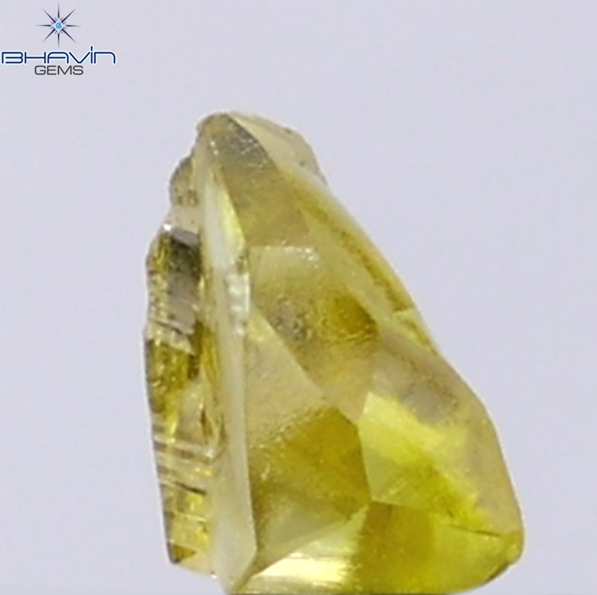 0.91 CT Natural Rough Diamond Enhanced Yellow Color Clarity VS (6.36 MM)