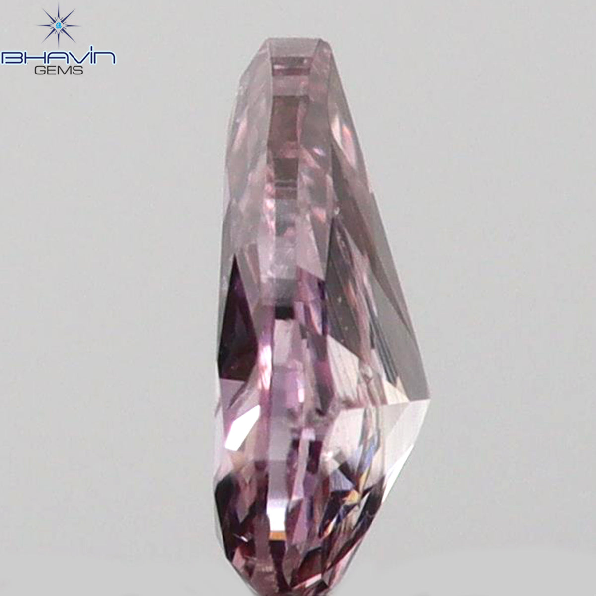 0.08 CT ペアシェイプ 天然ダイヤモンド ピンクカラー SI2 クラリティ (3.73 MM)
