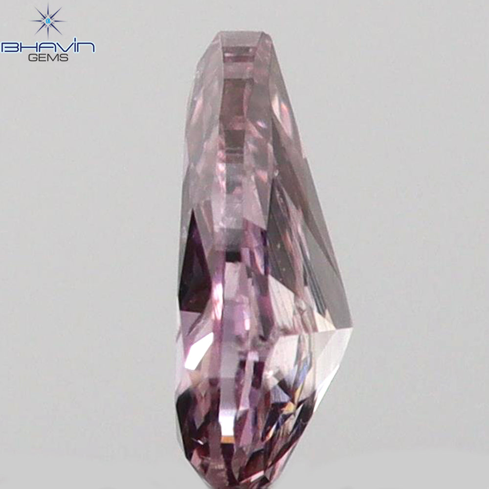 0.08 CT Pear Shape Natural Diamond Pink Color SI2 Clarity (3.73 MM)