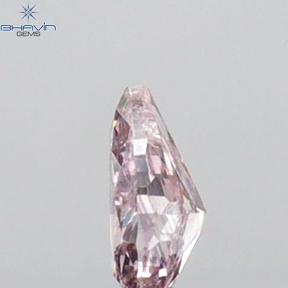 0.12 CT Pear Shape Natural Diamond Pink Color SI2 Clarity (3.83 MM)