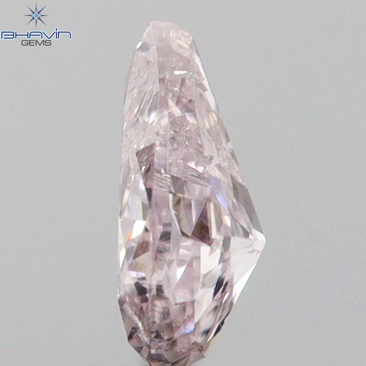 0.11 CT Natural Pear Diamond Pink Color Clarity SI2 (3.88 MM)