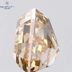 1.00 CT Heart Diamond Natural Brown Color VS2 Clarity (6.26 MM)