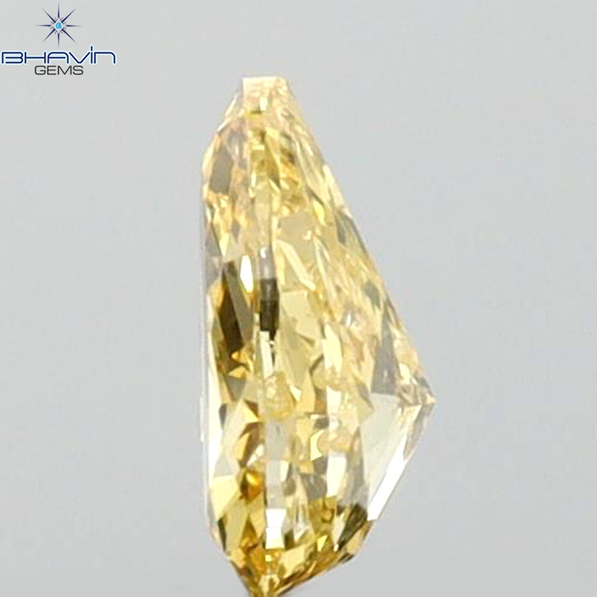 0.19 CT Natural Pear Diamond Orange Color Clarity SI1 (4.68 MM)