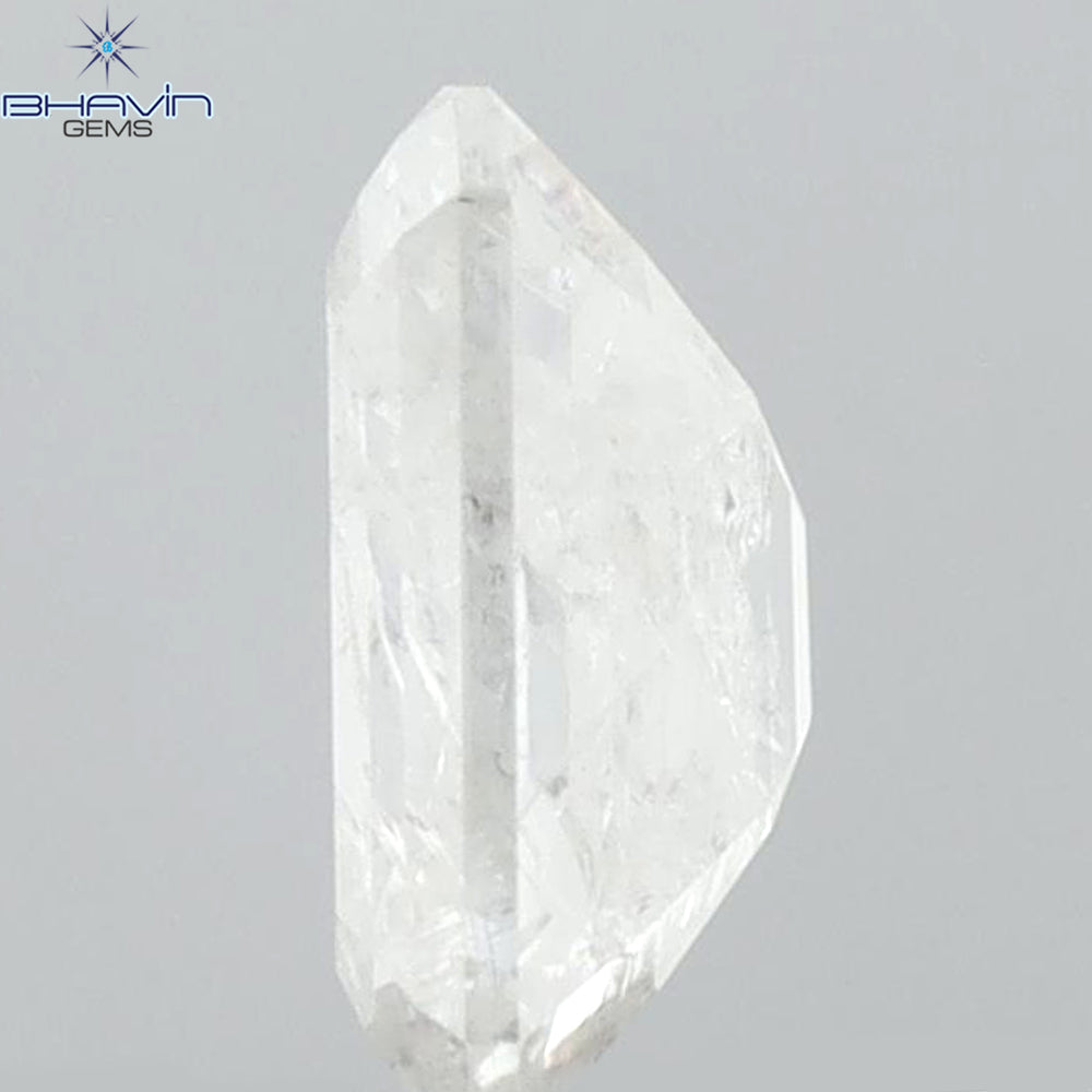 0.94 CT Emerald Shape Natural Diamond White Color I3 Clarity (6.63 MM)
