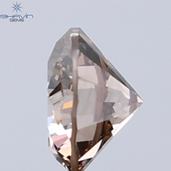 0.34 CT Natural Round Diamond Brown Color Clarity SI1 (4.37 MM)