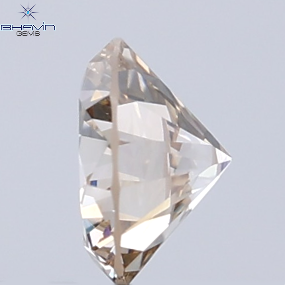 0.36 CT Natural Round Diamond Brown Color Clarity VS1 (4.64 MM)