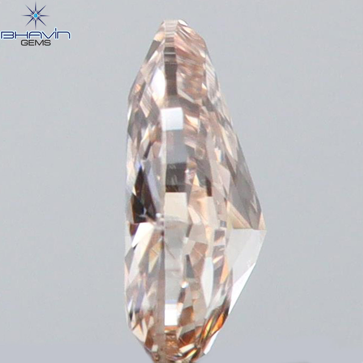 0.08 CT ペアシェイプ ナチュラル ダイヤモンド ピンク色 VS1 クラリティ (3.45 MM)