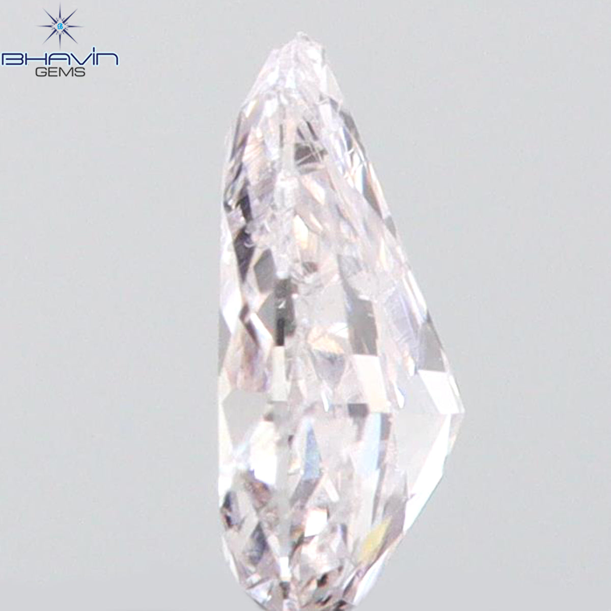 0.08 CT ペアシェイプ ナチュラル ダイヤモンド ピンク色 VS1 クラリティ (3.45 MM)