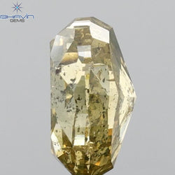 1.02 CT Oval Shape Natural Diamond Brown Yellow Color I3 Clarity (6.62 MM)