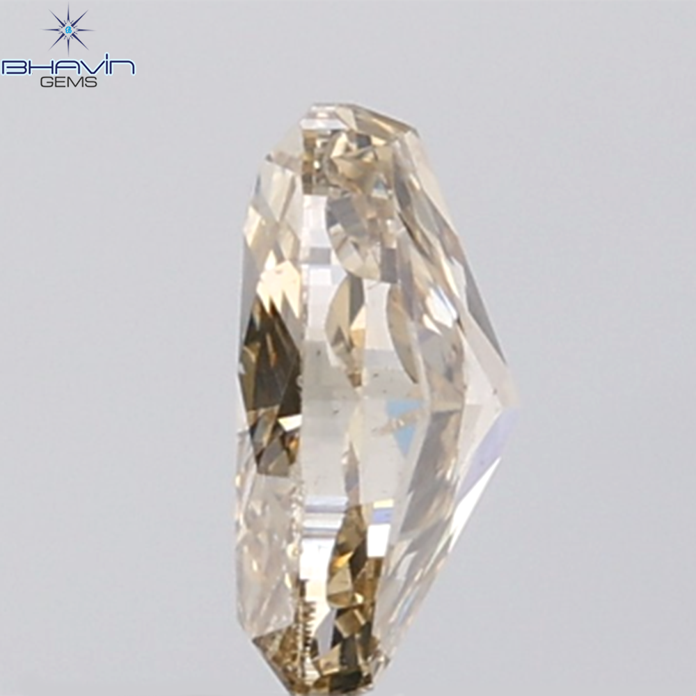 1.60 CT Oval Diamond Natural Brown Color SI Clarity (8.47 MM)