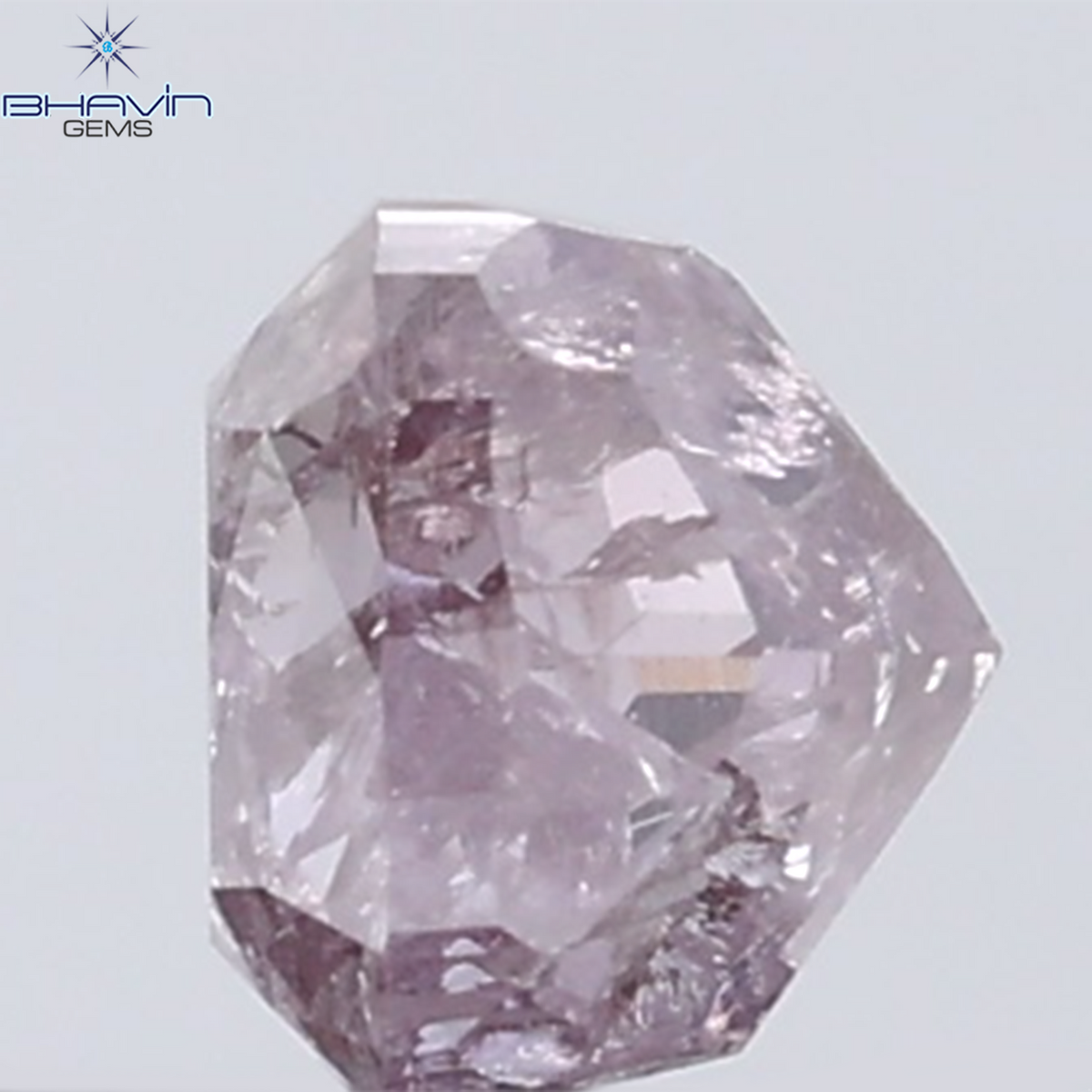 0.38 CT Cushion Diamond Natural Pink Color I3 Clarity (3.84 MM)