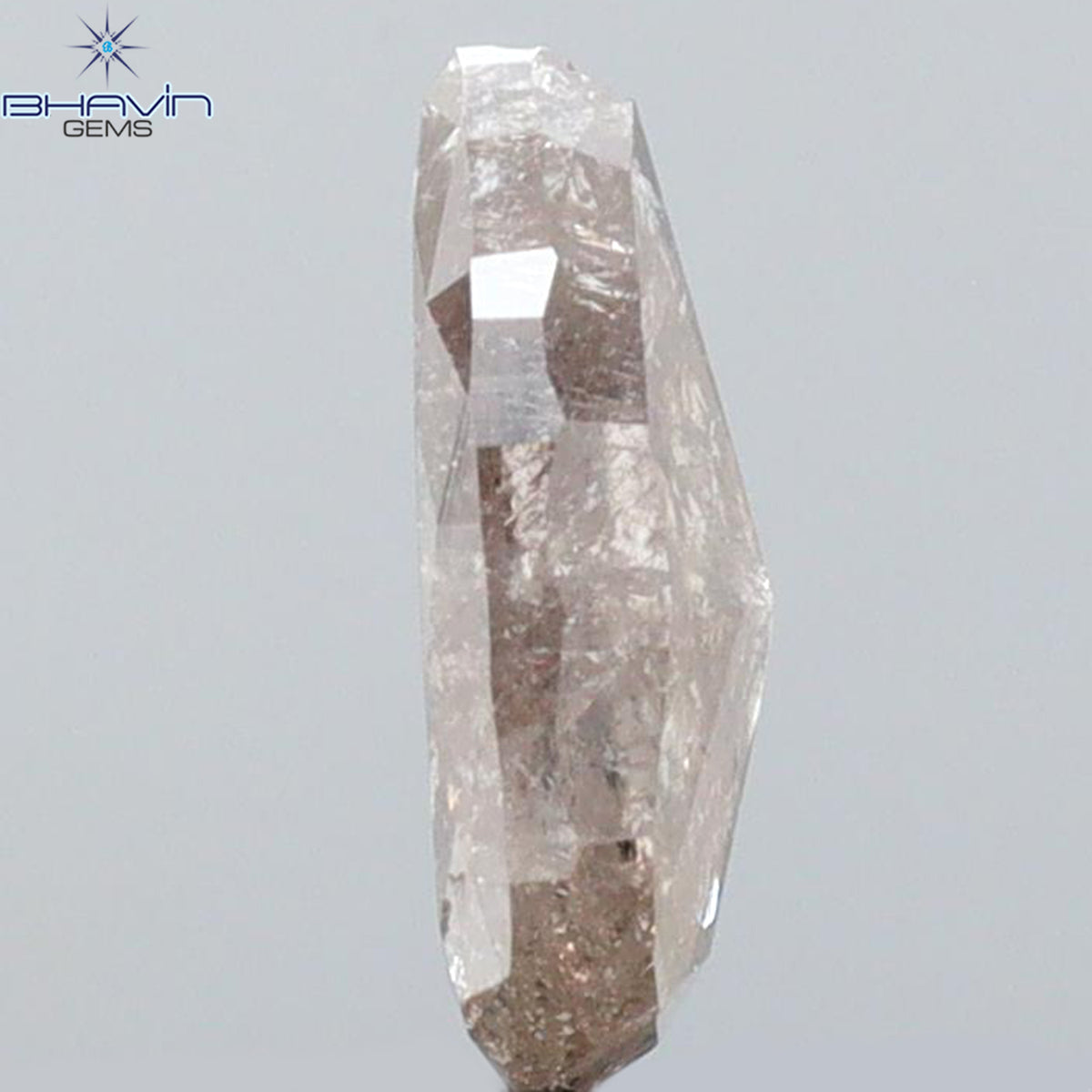 0.66 CT Natural Pear Diamond Pink Color Clarity I3 (7.14 MM)