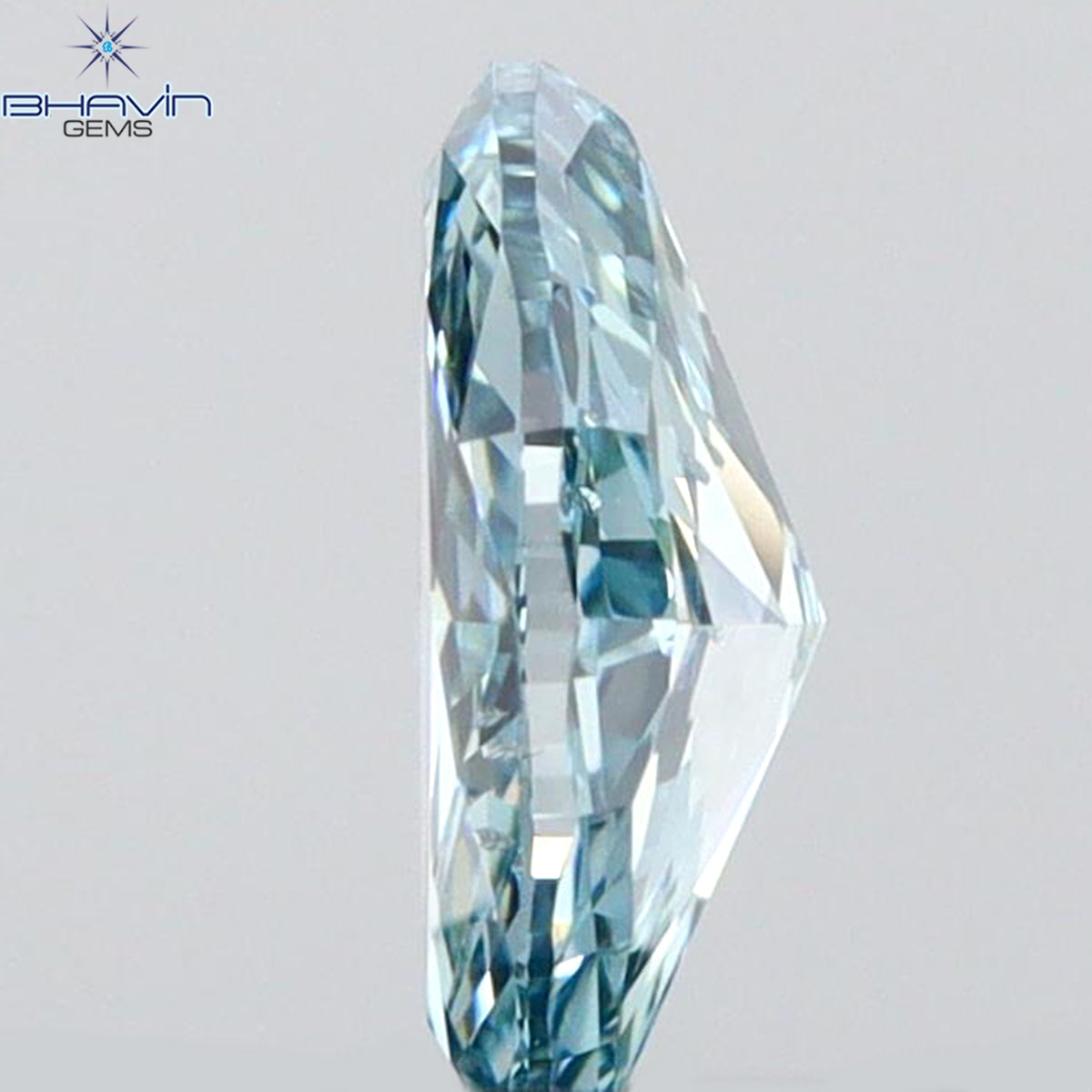 0.21 CT Natural Marquise Diamond Enhanced Intense Blue Color Clarity VS2 (5.40 MM)