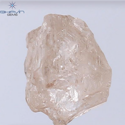3.61 CT Rough Shape Natural Diamond Brown Pink Color I1 Clarity (10.62 MM)