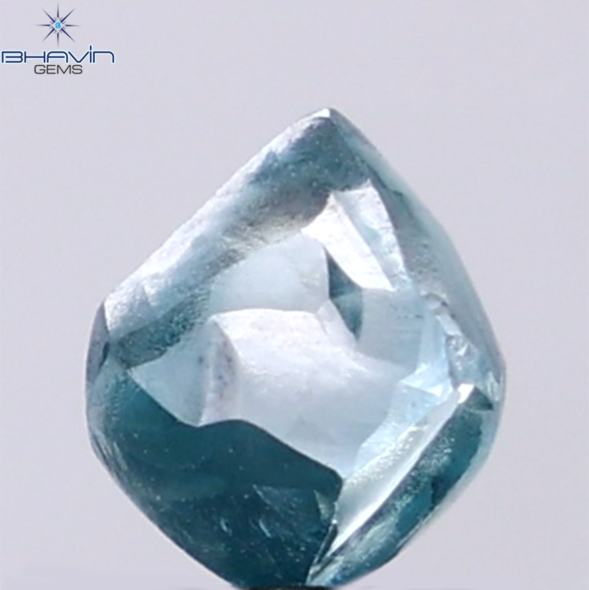1.70 CT Natural Rough Diamond Enhanced Blue Color Clarity VS (7.18 MM)