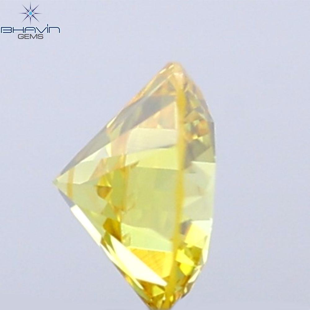 0.07 CT Round Cut Natural Diamond Yellow Color VS1 Clarity