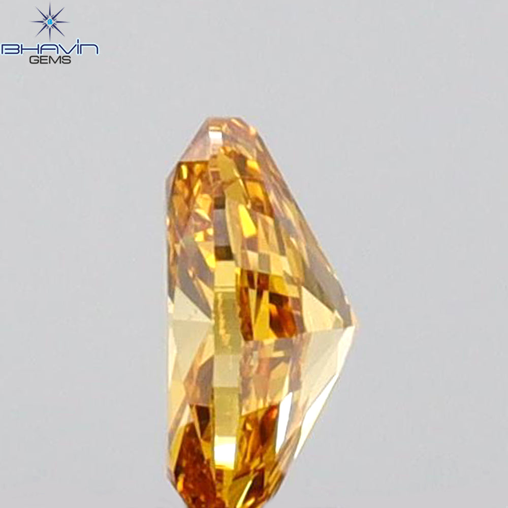 0.24 CT Oval Shape Natural Diamond Orange Color VS1 Clarity (4.57 MM)