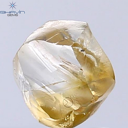 2.07 CT Rough Natural Diamond Yellow Orange Color SI Clarity (7.16 MM)