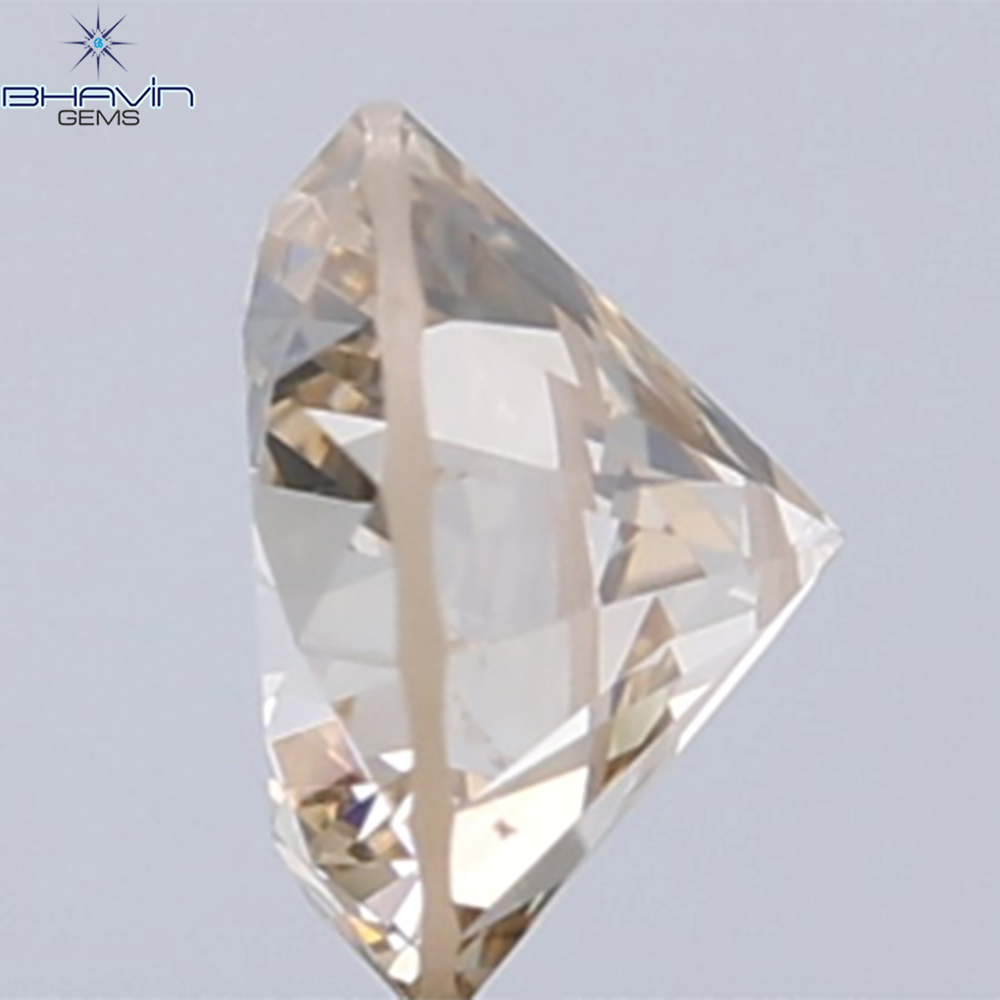 0.45 CT Natural Round Diamond Brown Color Clarity VS2 (4.84 MM)