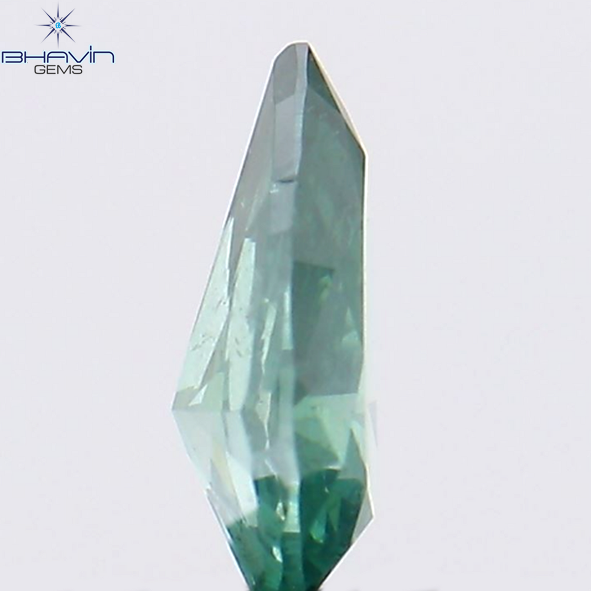 0.21 CT Natural Pear Diamond Enhanced Blue Color Clarity SI2 (5.20 MM)