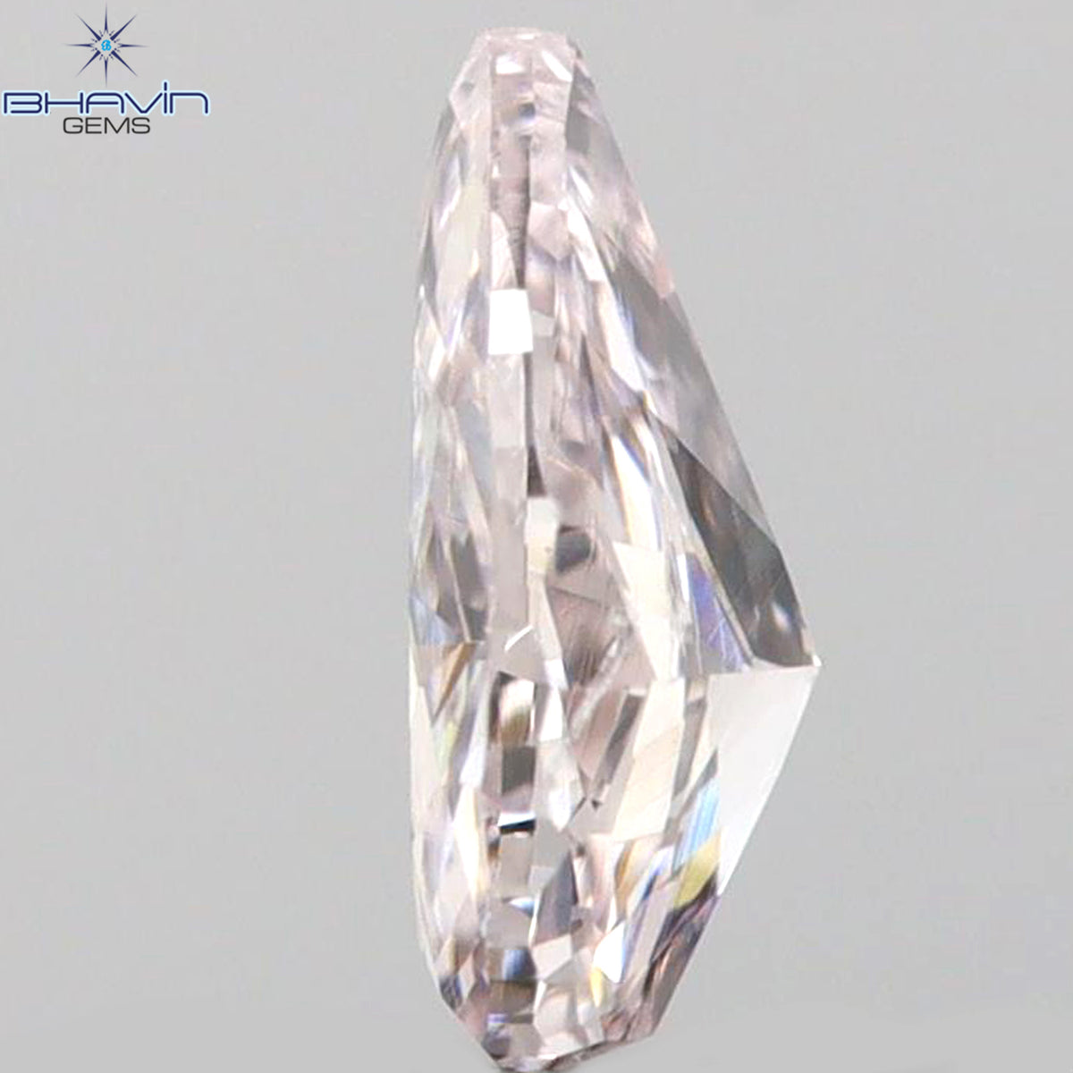 0.17 CT ペアシェイプ 天然ダイヤモンド ピンクカラー SI1 クラリティ (4.30 MM)