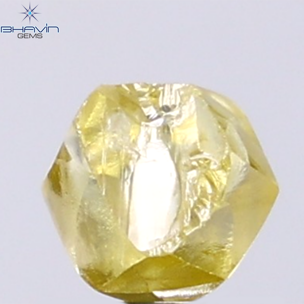 1.12 CT Natural Rough Diamond Enhanced Yellow Color Clarity VS (5.96 MM)