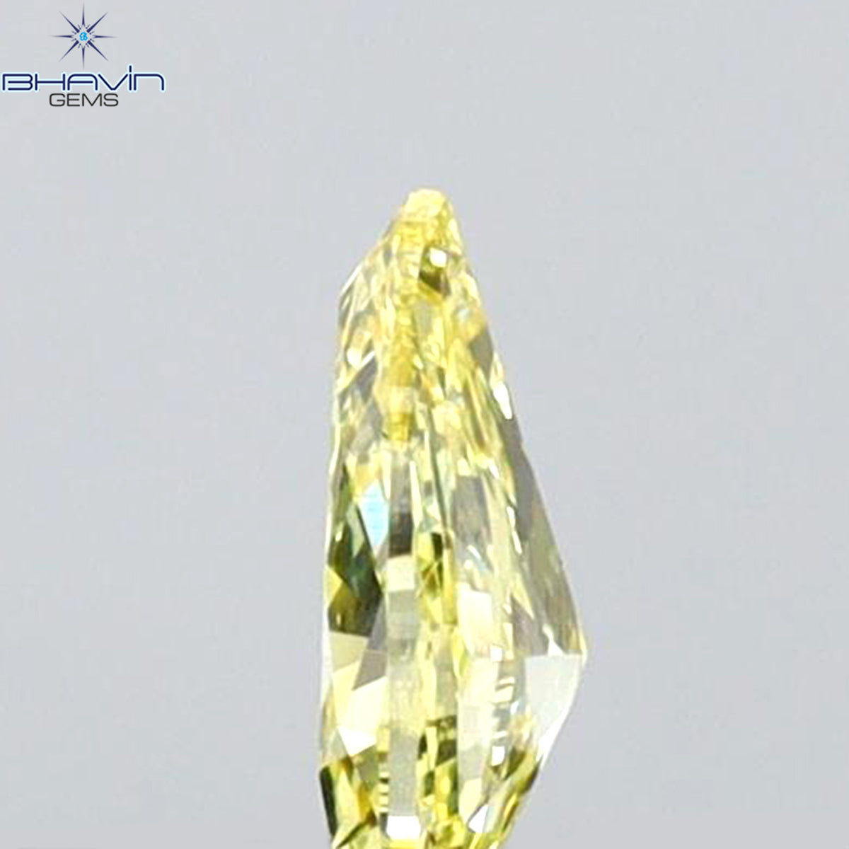 0.17 CT ペアシェイプ 天然ダイヤモンド イエローカラー VS1 クラリティ (4.80 MM)