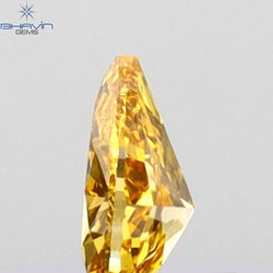 0.14 CT Pear Shape Natural Diamond Orange Color VS1 Clarity (4.10 MM)