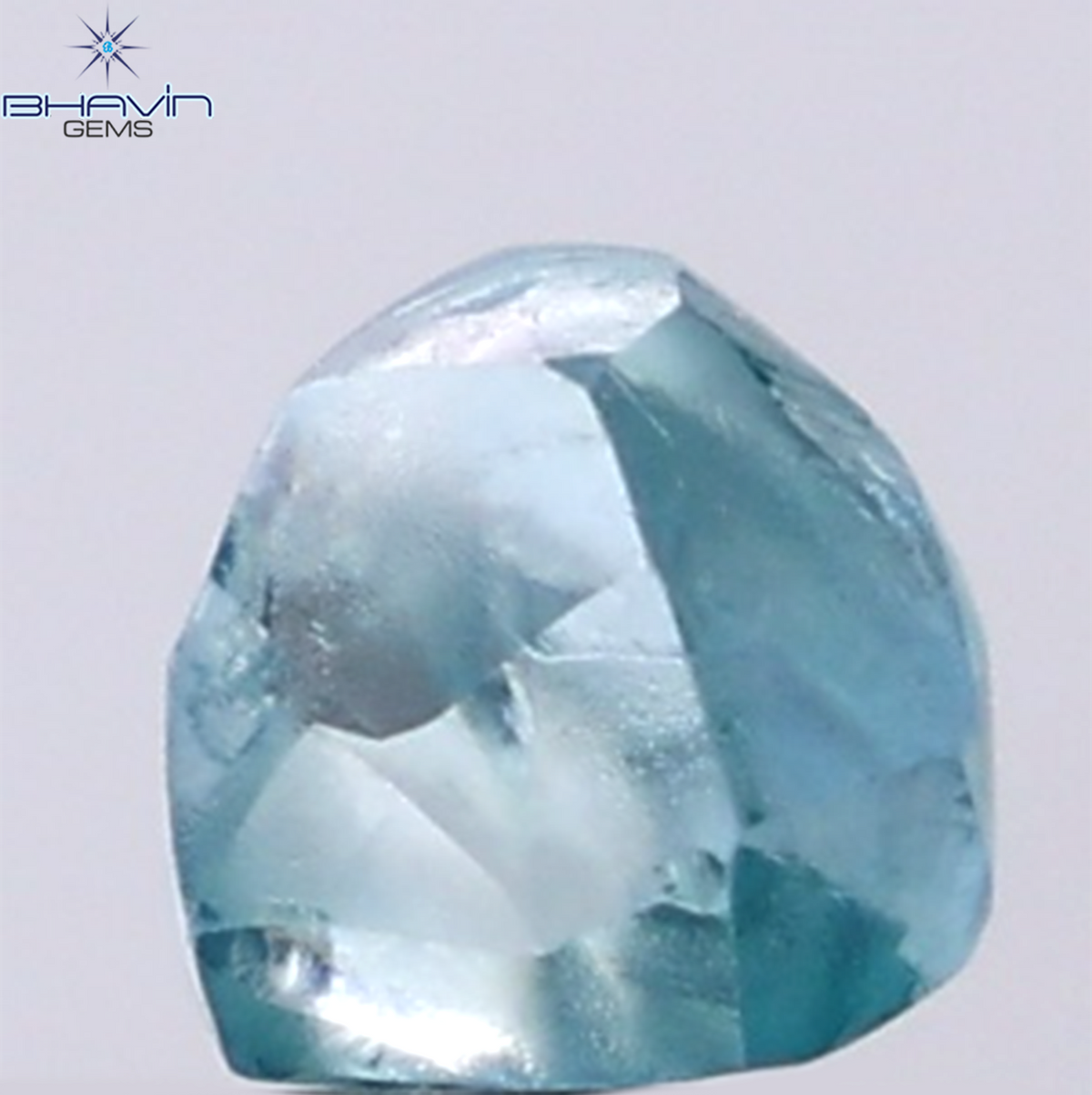 1.15 CT Natural Rough Diamond Enhanced Blue Color Clarity VS (5.81 MM)