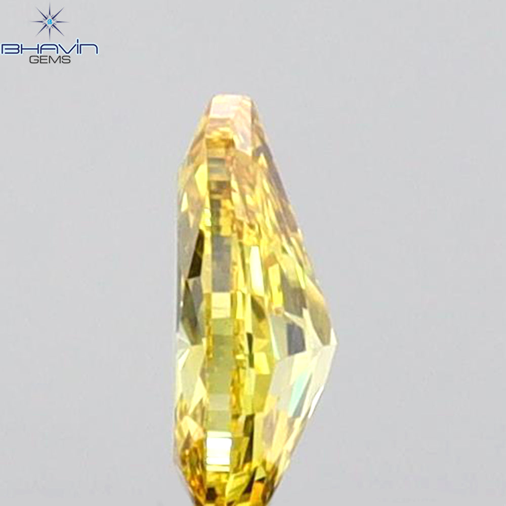 0.21 CT Pear Shape Natural Diamond Orange Color VS1 Clarity (4.66 MM)