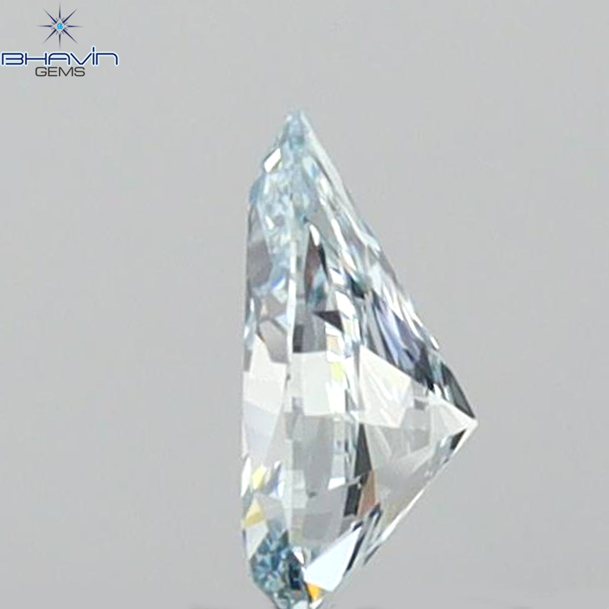 0.18 CT ペアシェイプ 天然ダイヤモンド ブルーカラー VS1 クラリティ (4.70 MM)
