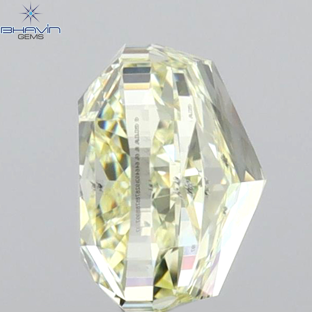 GIA Certified 1.71 CT Cushion Diamond Natural Yellow Color SI1 Clarity (6.38 MM)