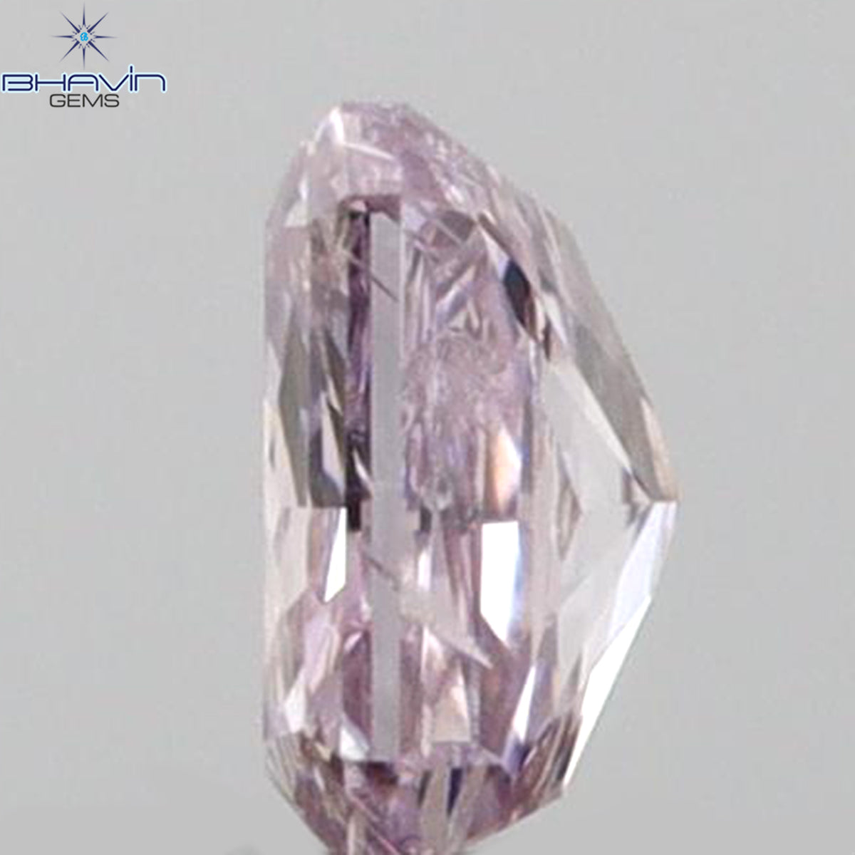 0.10 CT ラディアントシェイプ 天然ダイヤモンド ピンクカラー SI1 クラリティ (2.90 MM)