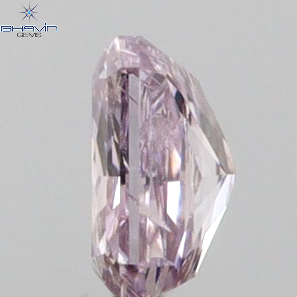 0.10 CT Radiant Shape Natural Diamond Pink Color SI1 Clarity (2.90 MM)