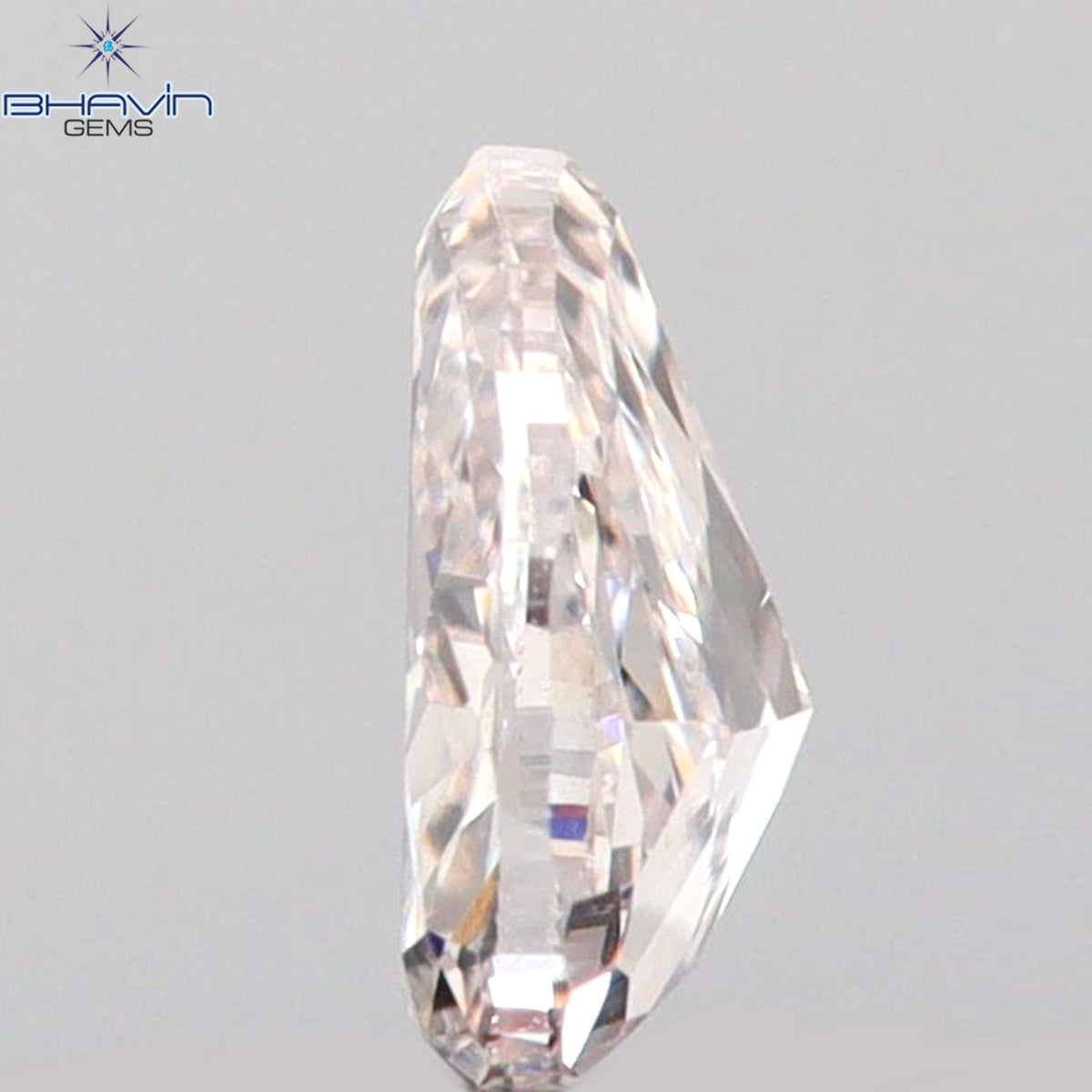 0.14 CT Pear Shape Natural Diamond Pink Color SI1 Clarity (4.00 MM)