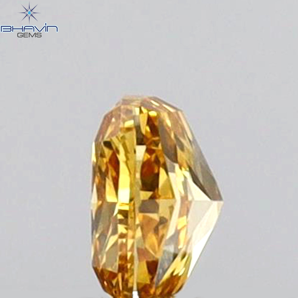 0.17 CT Cushion Shape Natural Diamond Orange Color VS1 Clarity (3.31 MM)