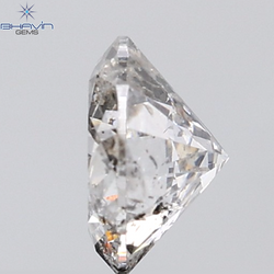 0.44 CT ラフシェイプ ナチュラル ダイヤモンド ブラック グレー (ソルト アンド パッパー) カラー I3 クラリティ (4.95 MM)