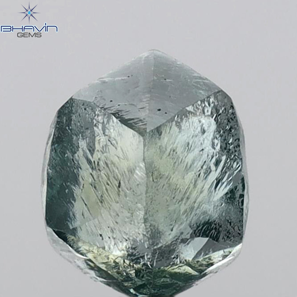 3.10 CT Natural Rough Diamond Enhanced Blue Color Clarity VS2 (8.21 MM)