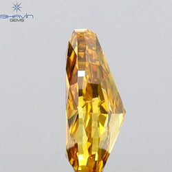 0.17 CT Pear Shape Natural Diamond Orange Color VS1 Clarity (4.52 MM)