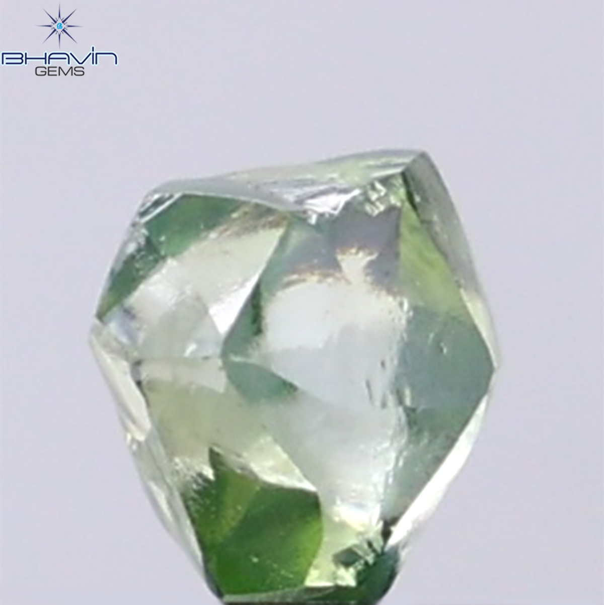 1.21 CT Natural Rough Diamond Enhanced Green Color Clarity VS (6.32 MM)