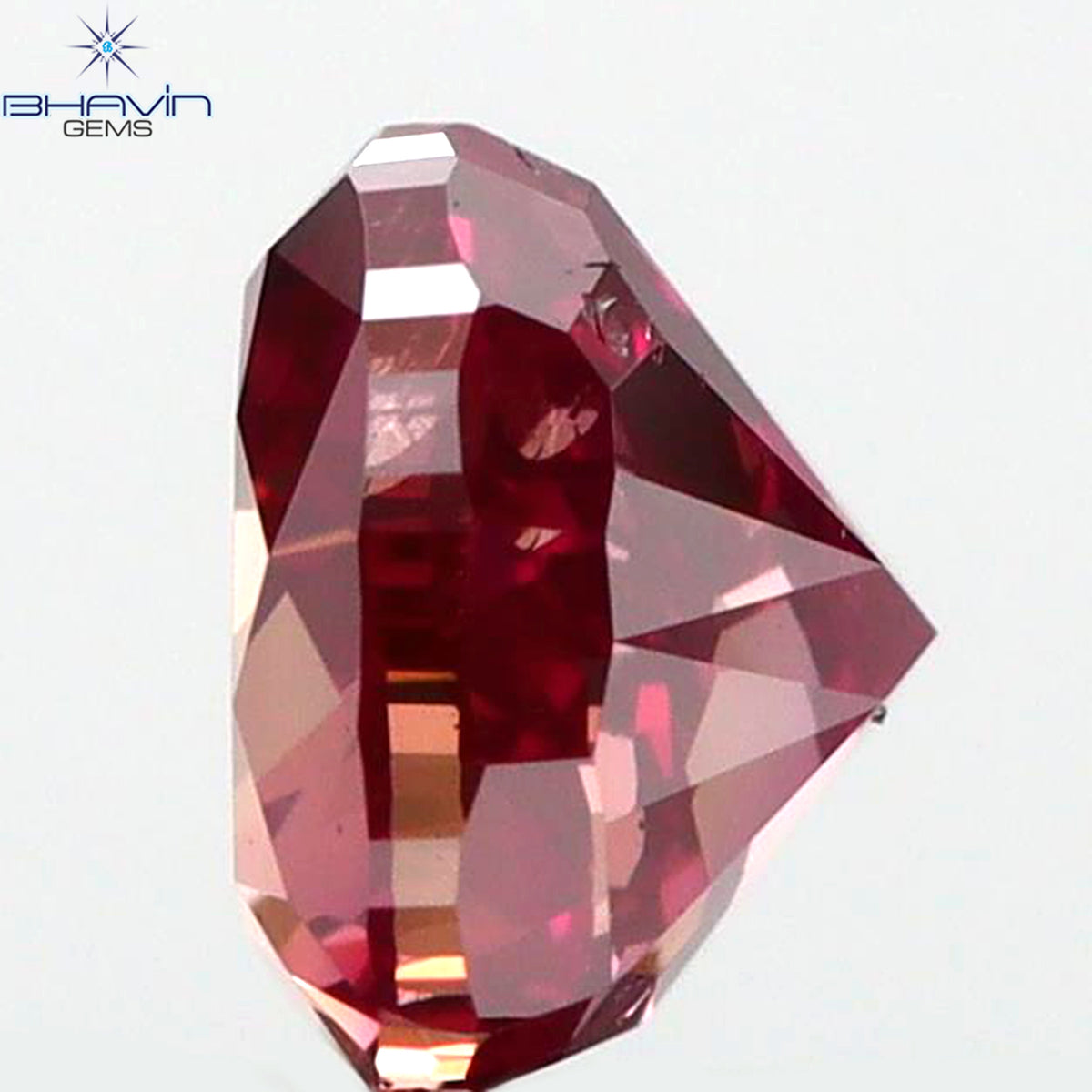 0.49 CT Natural Heart Diamond Enhanced Pink Color Clarity VS2 (4.90 MM)