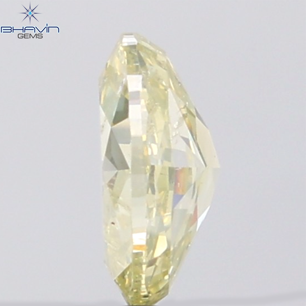 2.00 CT Oval Diamond Natural Green Yellow Color SI2 Clarity (9.26 MM)